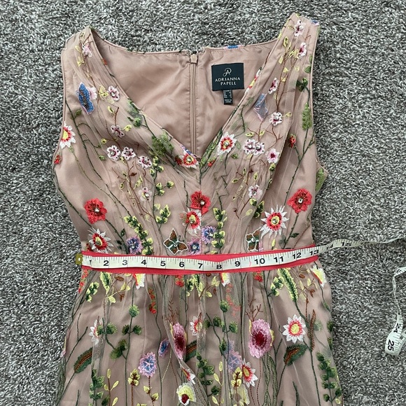 Adrianna Papell Floral V Neck Fit and Flare floral embroidered dress - Picture 15 of 15